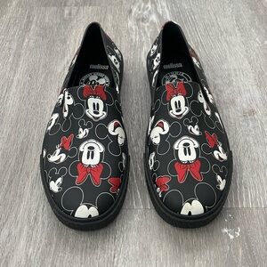 Melissa Minnie & Mickey Slip On Sneakers Size 6